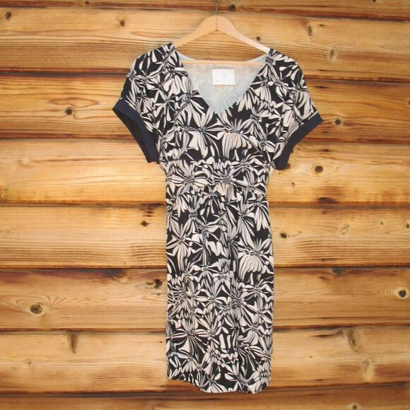 NWOT Black Cream Tie Back Dress - Picture 2 of 8